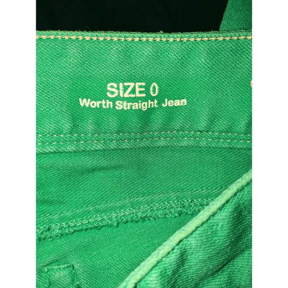 Lilly Pulitzer WORTH Sz O Bright Green Stretchy Straight Leg Jeans - Picture 6 of 11